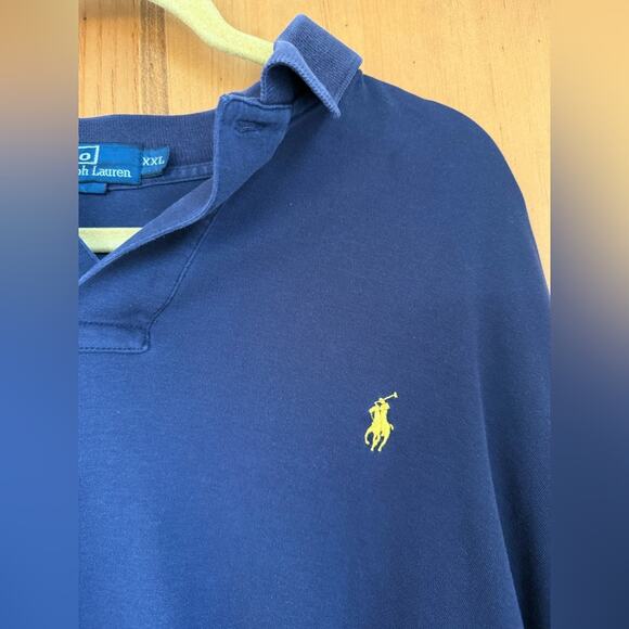 Polo Ralph Lauren Men's Longsleeve Polo Navy Blue Size XXL Classic Layer Fall - Picture 4 of 8